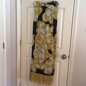 Flower Print Sleeveless Maxi Dress with Tie Neck
